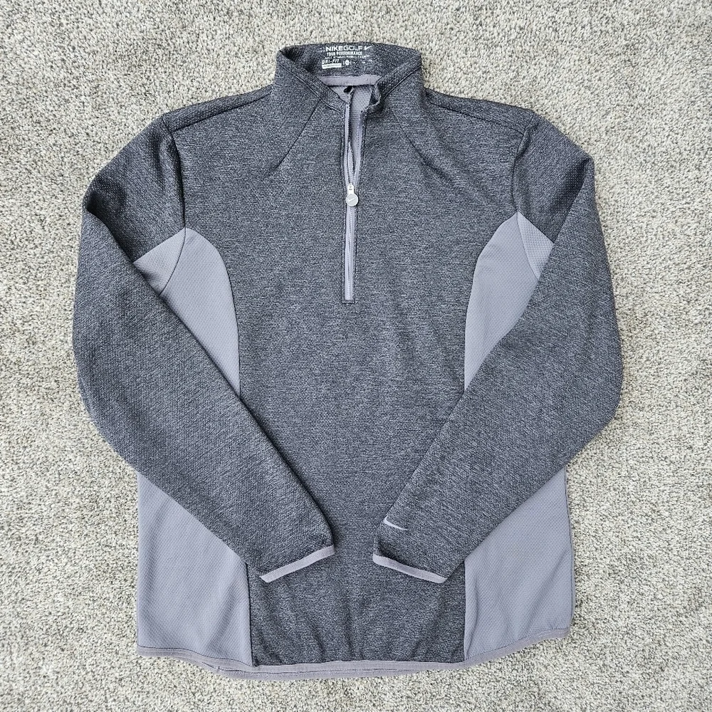 Nike Dri-Fit Golf Tour Performance 1/4 Zip Gray Stretch Pullover Shirt Womens XL